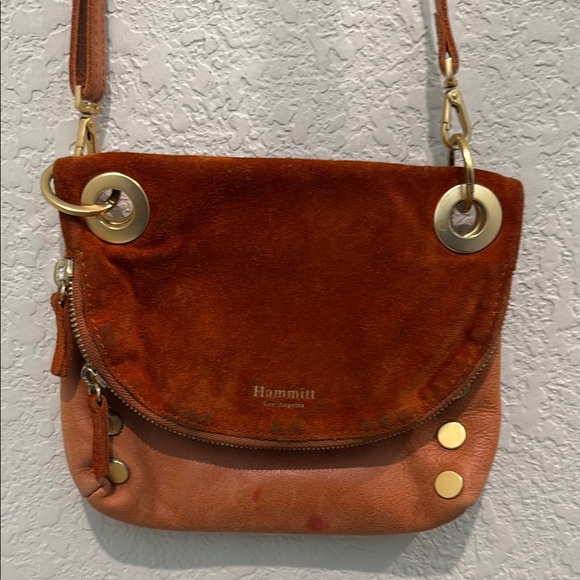 Hammitt Tan and Brown Crossbody Bag with Flap Closure - Picture 1 of 13